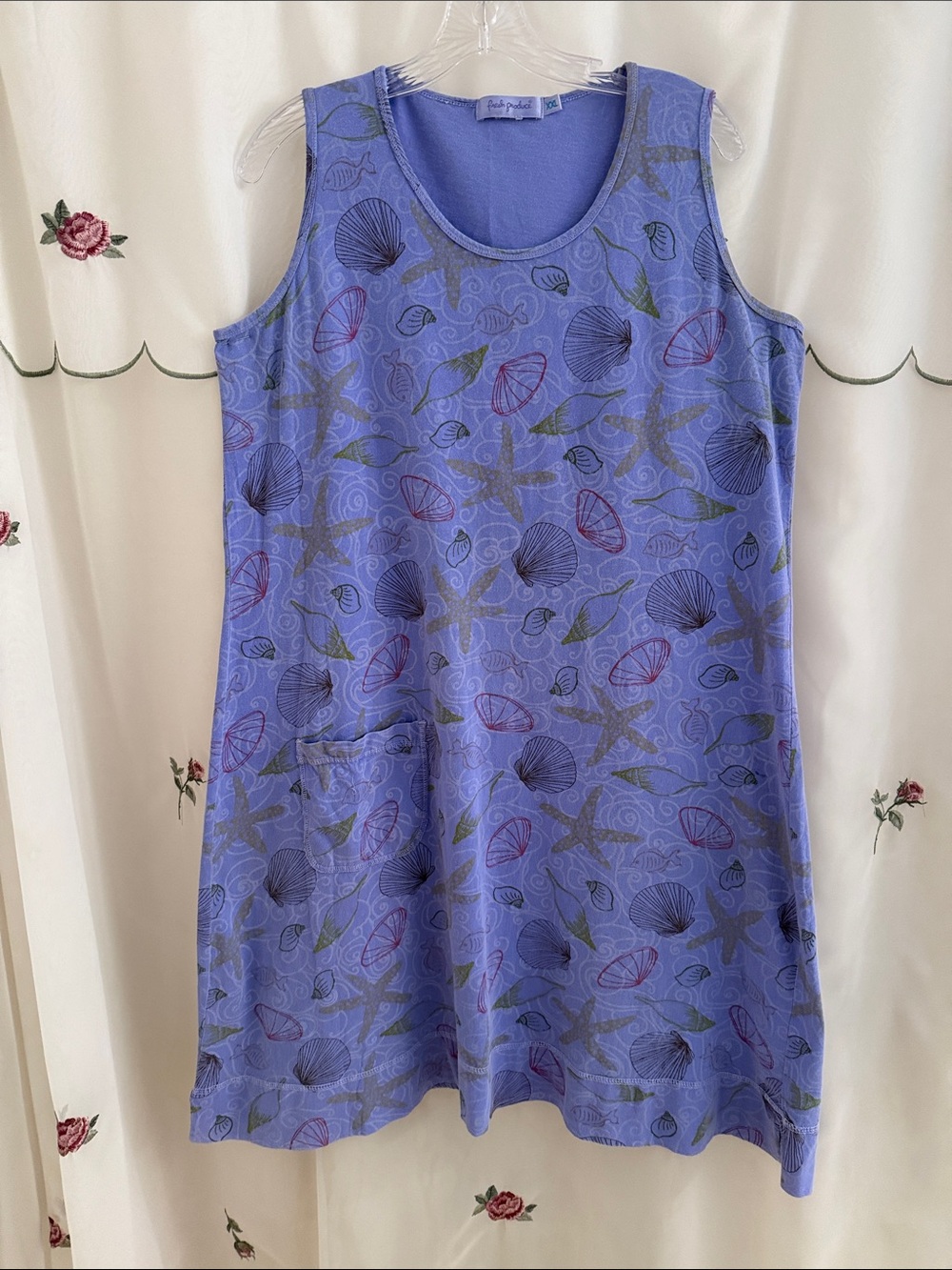 Fresh Priduce Lavender Sea Shell Print Midi Dress